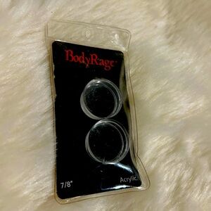 Acrylic ear plugs 7/8” NEW! By BodyRage ear jewelry